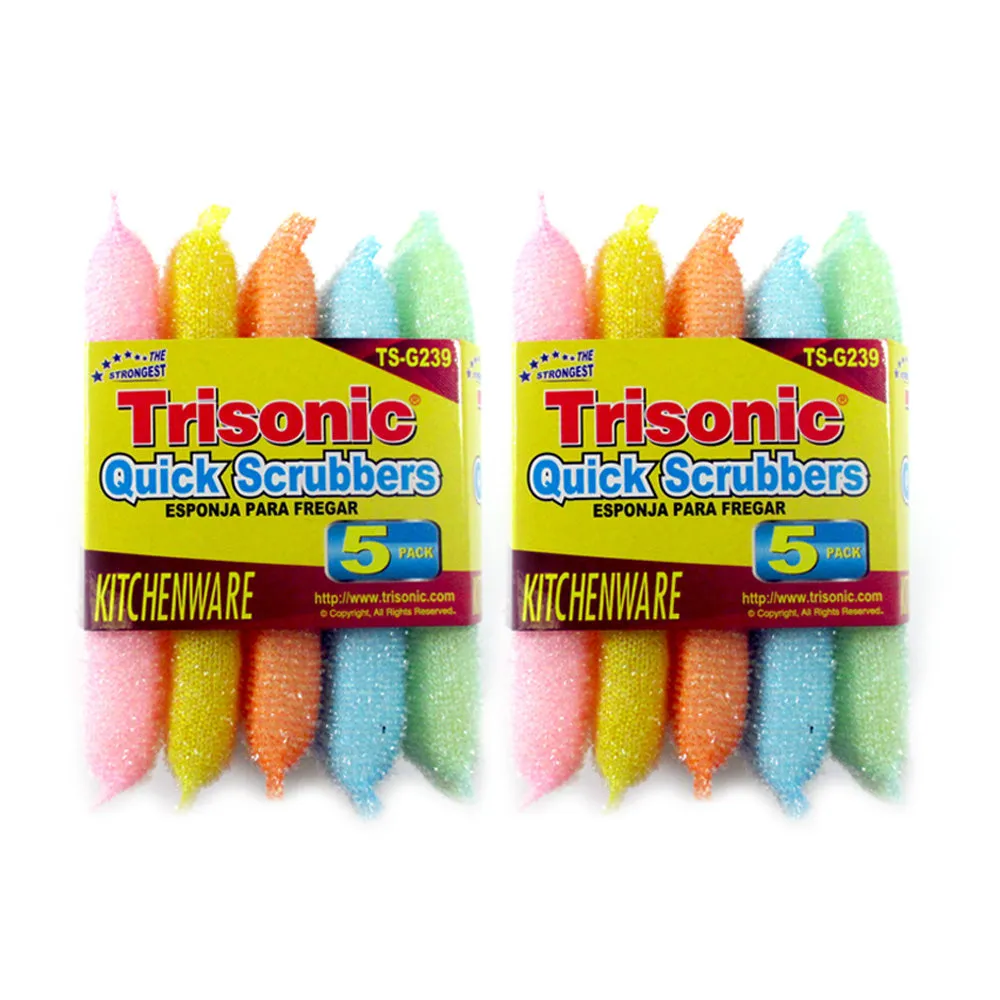10 Quick Scrubbers Multipurpose Sponge Kitchen Cleaning Scratch Free Durable Pad
