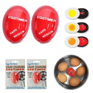 2 Egg Perfect Color Changing Timer Yummy Soft Hard Boiled Kitchen Eggs Cooking