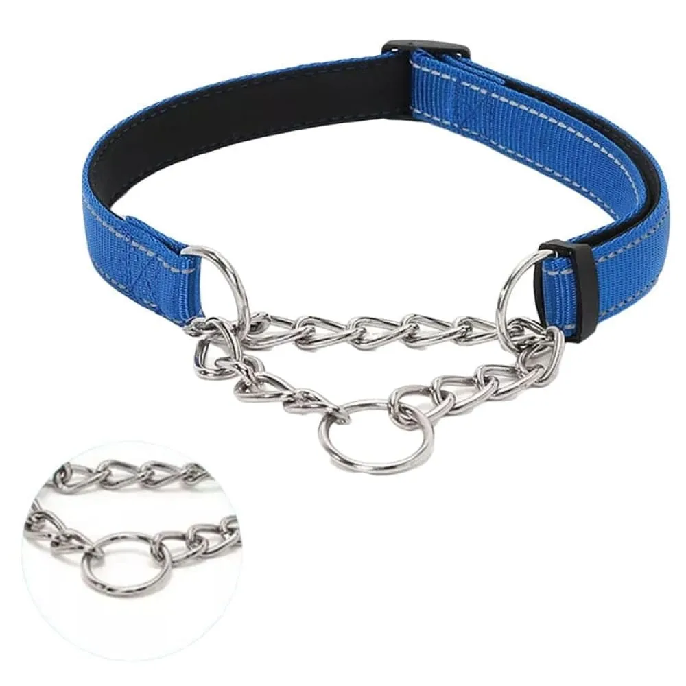 Adjustable Dog Collar with Stainless Steel Chain