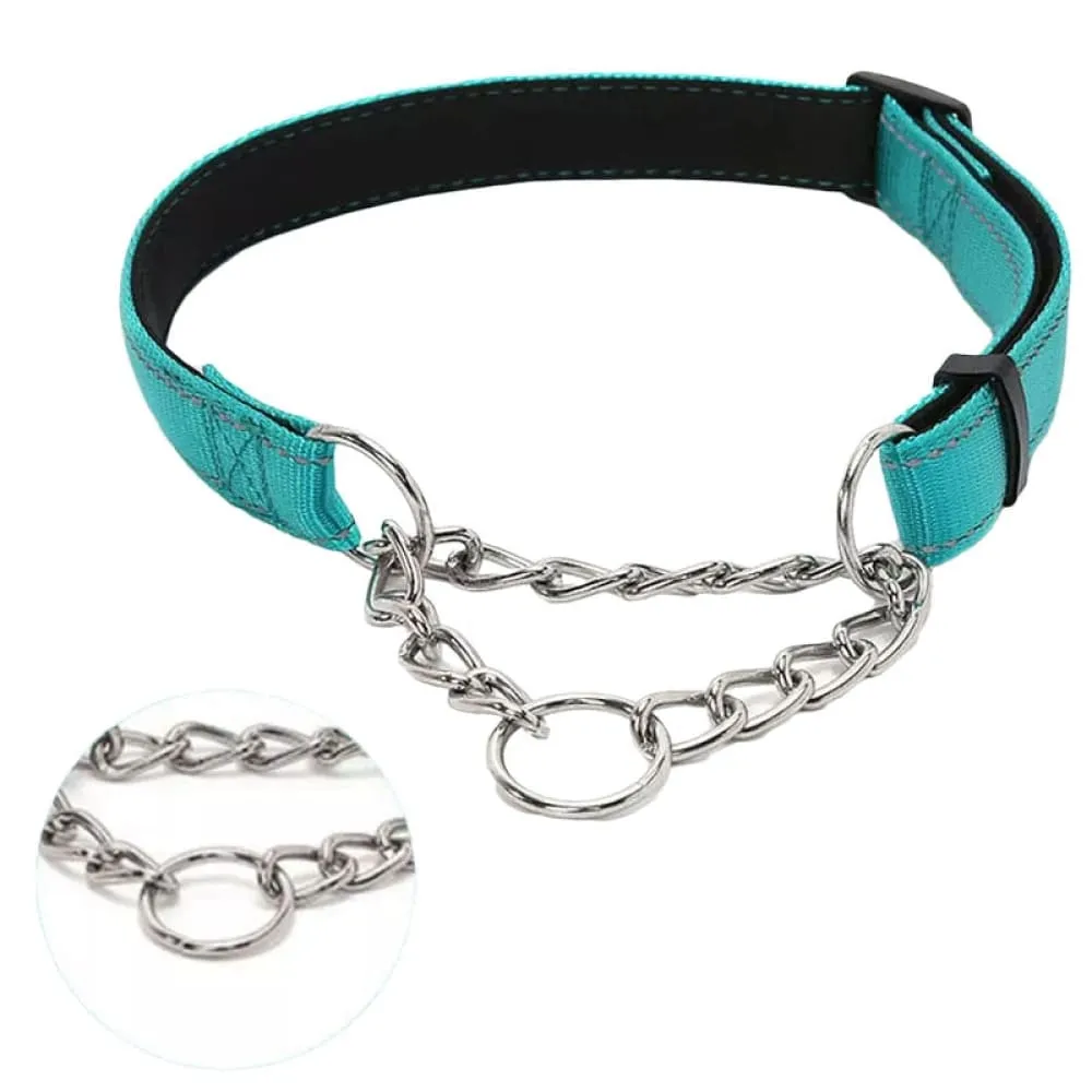 Adjustable Dog Collar with Stainless Steel Chain