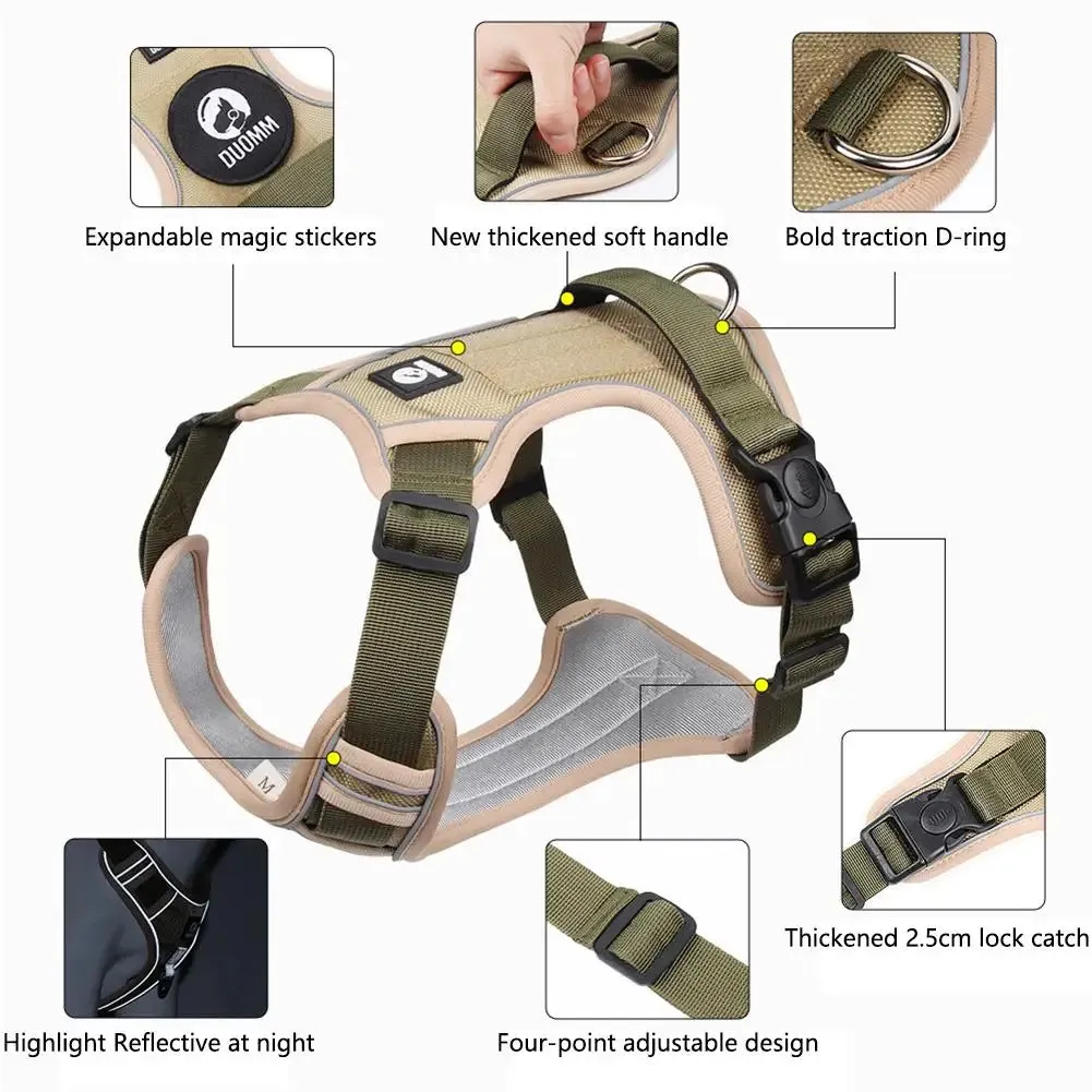Adjustable Reflective Dog Harness for Medium to Large Breeds