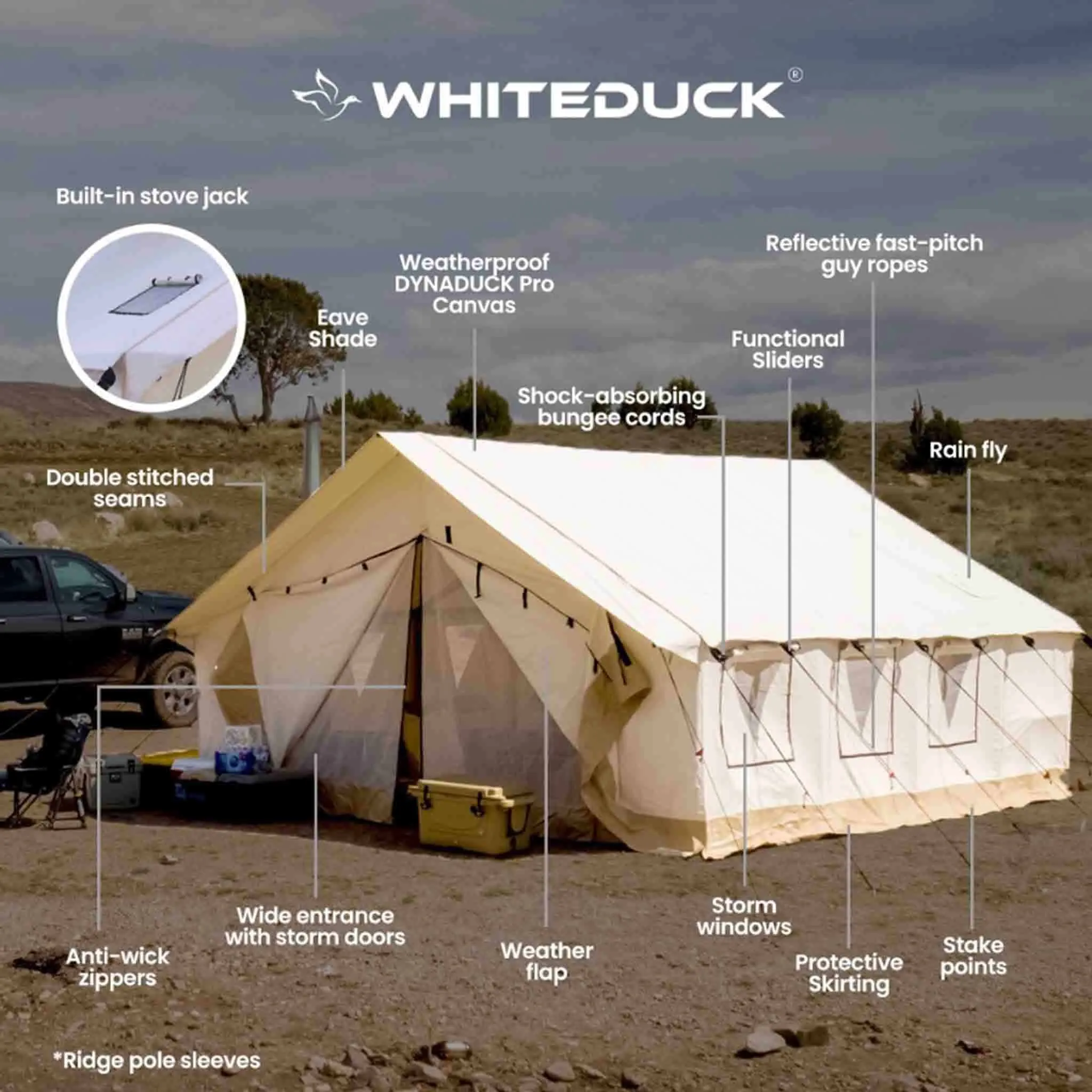 ALPHA 14'x16' CANVAS WALL TENT