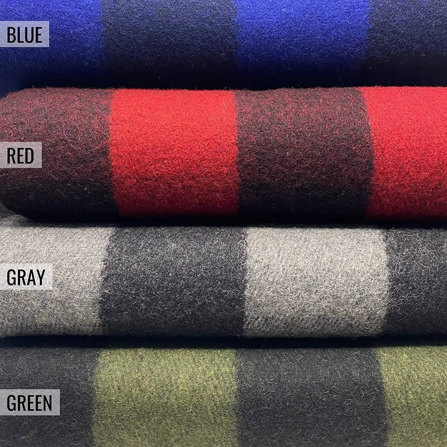 Arcturus Buffalo Plaid Wool Blankets - 4.5Lbs Warm, Heavy, Washable, Large | Great for Camping, Outdoors, Sporting Events, or Survival & Emergency Kits