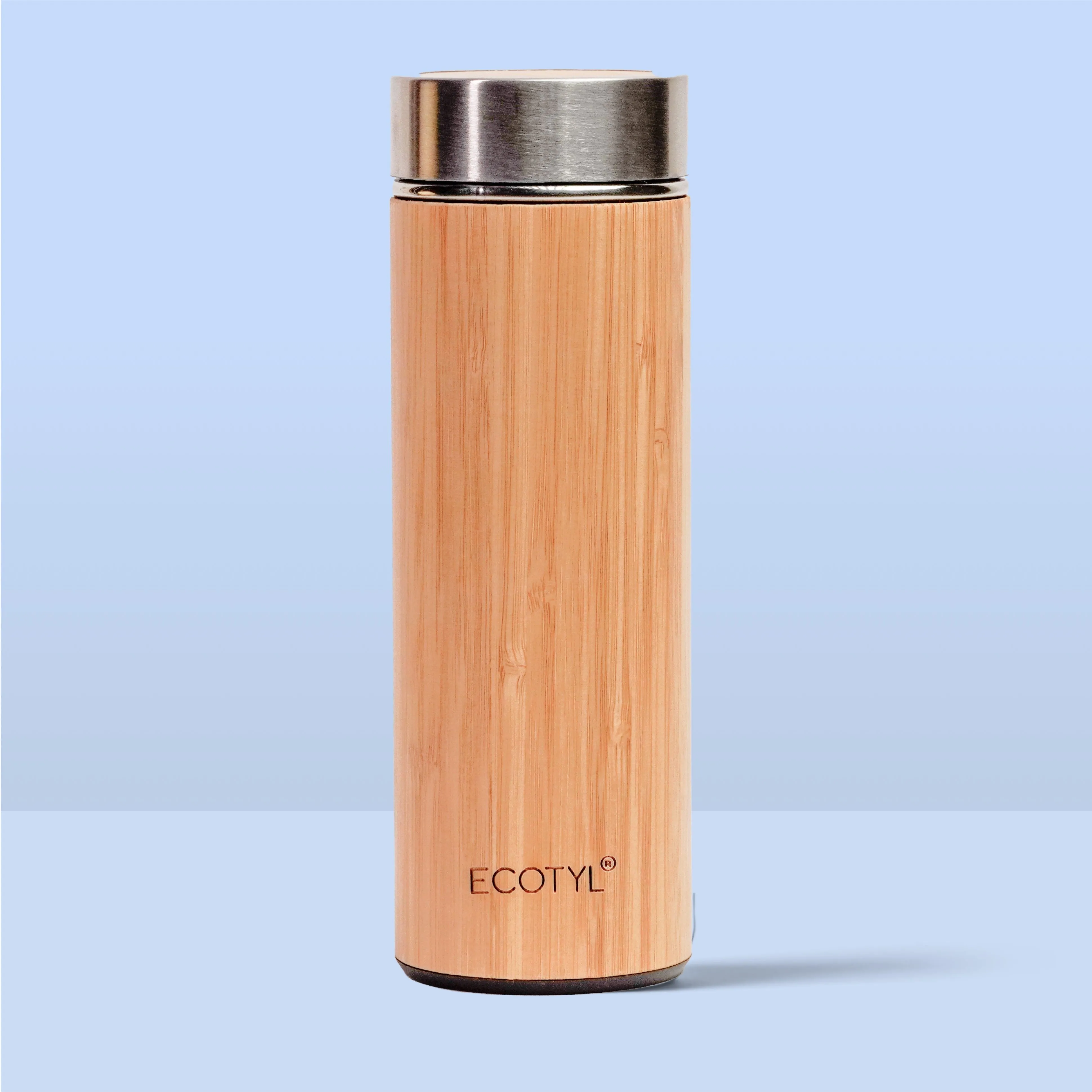 Bamboo Stainless Steel Insulated Flask With Strainer