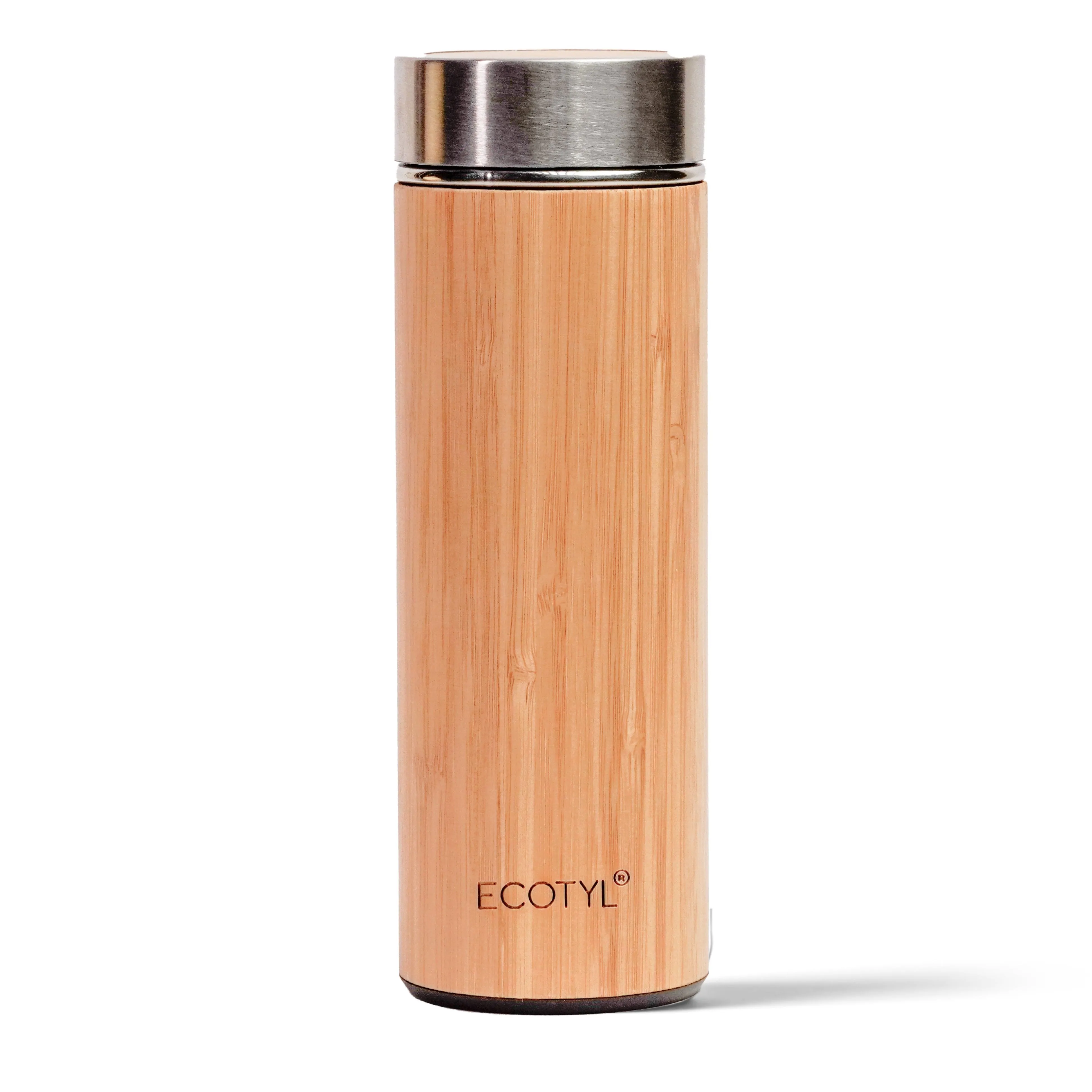 Bamboo Stainless Steel Insulated Flask With Strainer