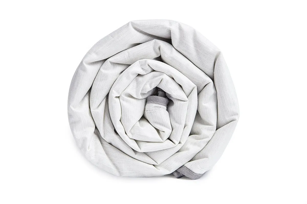 BLACKROLL - Ultralite Recovery Blanket, Soft, Breathable, and Lightweight, Compact Sleeping Quilt for Outdoors, Hiking, Camping, and Bug Out Bag, Promotes Faster Recovery, Included Travel Bag for Easy Storing, Light Grey