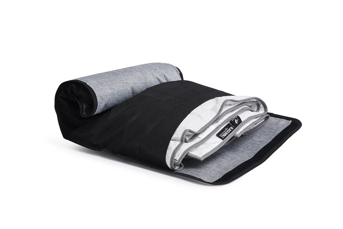 BLACKROLL - Ultralite Recovery Blanket, Soft, Breathable, and Lightweight, Compact Sleeping Quilt for Outdoors, Hiking, Camping, and Bug Out Bag, Promotes Faster Recovery, Included Travel Bag for Easy Storing, Light Grey