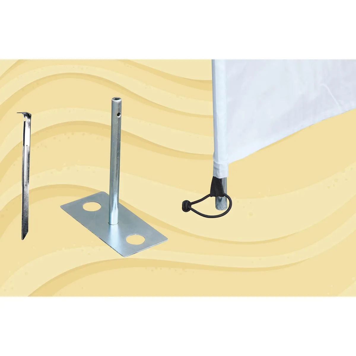 Bo-Camp Windbreak Peg with Plate 30cm (4 Pieces)