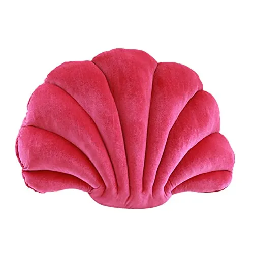 CALANDIS® Decorative Throw Pillow Floor Cushion Household Bedroom Car Seashell Pillows Rose Red | 1 Decorative Pillow