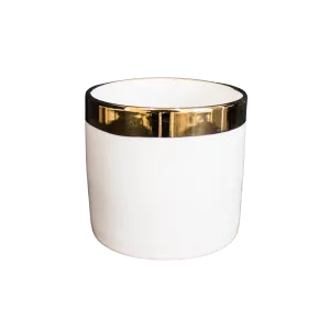 CERAMIC POT WHITE 8X7.5CM