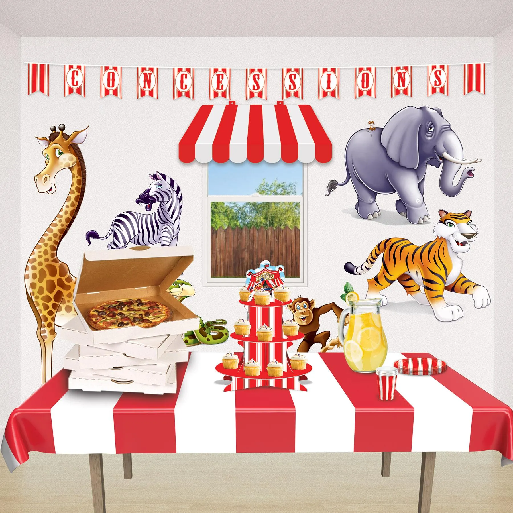 Circus Tent Party Cupcake Stand