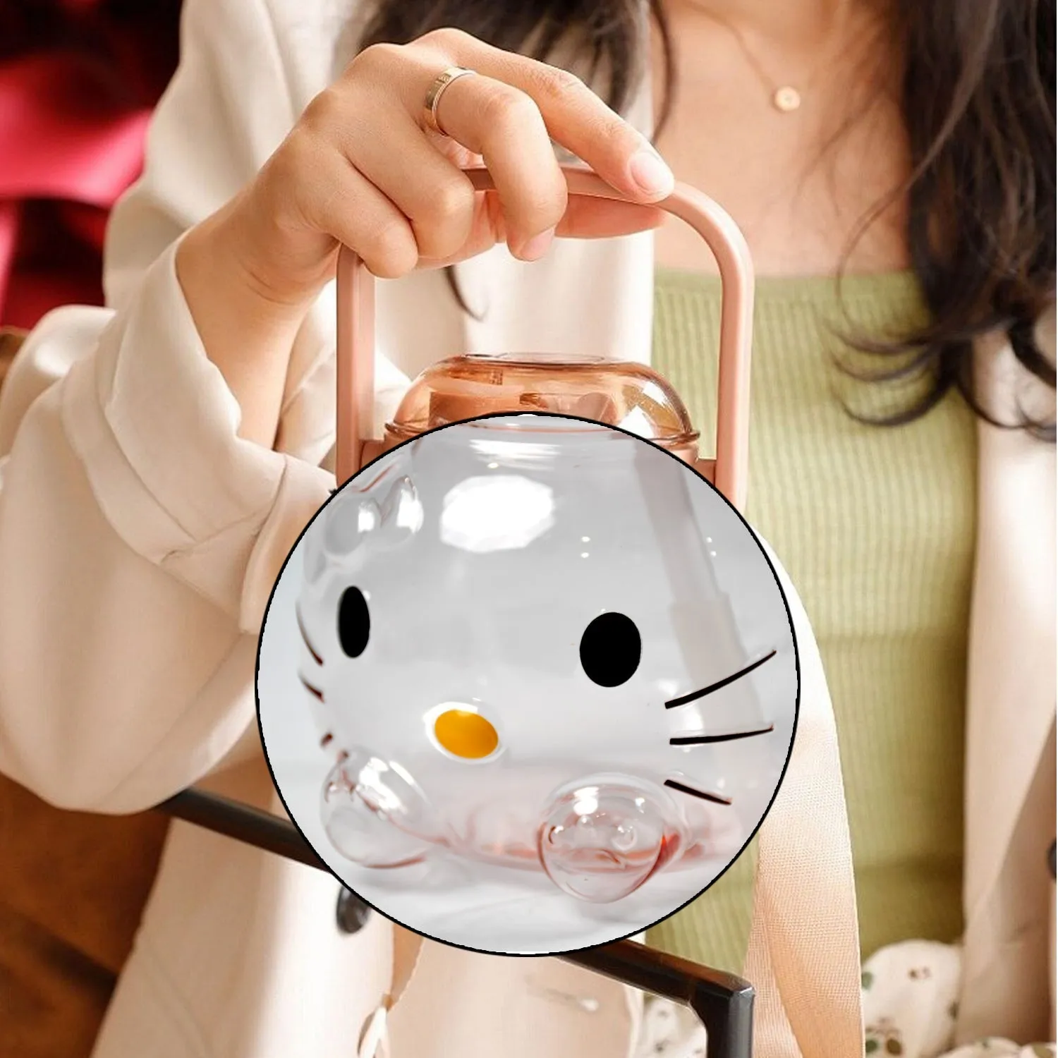 Cute Water Bottles Modern Water bottle with Shoulder Strap and Stickers for Kids School Office Camping Sports Travel.
