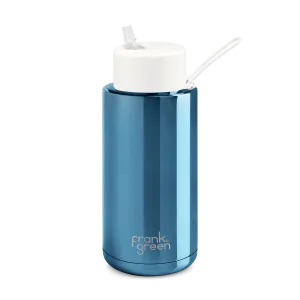 Frank Green Drink Bottle 1L - Blue/Cloud