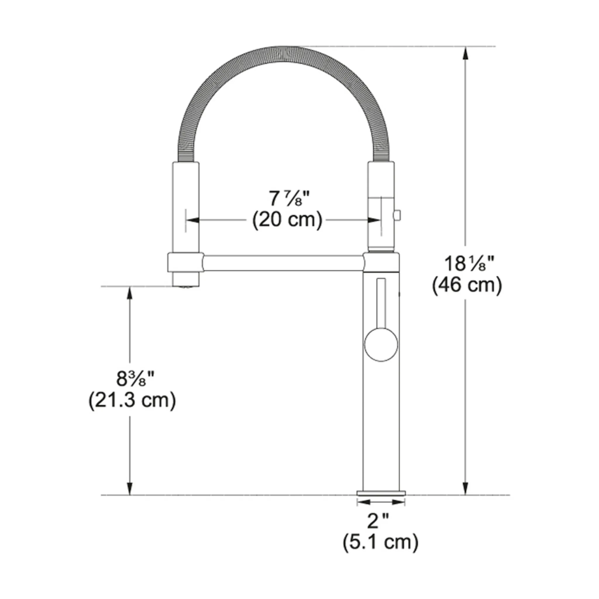Franke Pescara FF4420 Granite Matte Black Pull-Out Kitchen Faucet