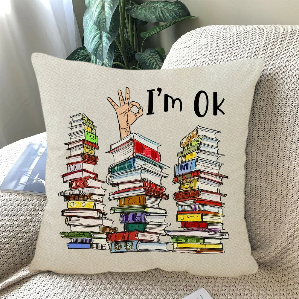 I'm OK It's Fine I'm Fine Everything's Fine Book Lovers Gift PILS73