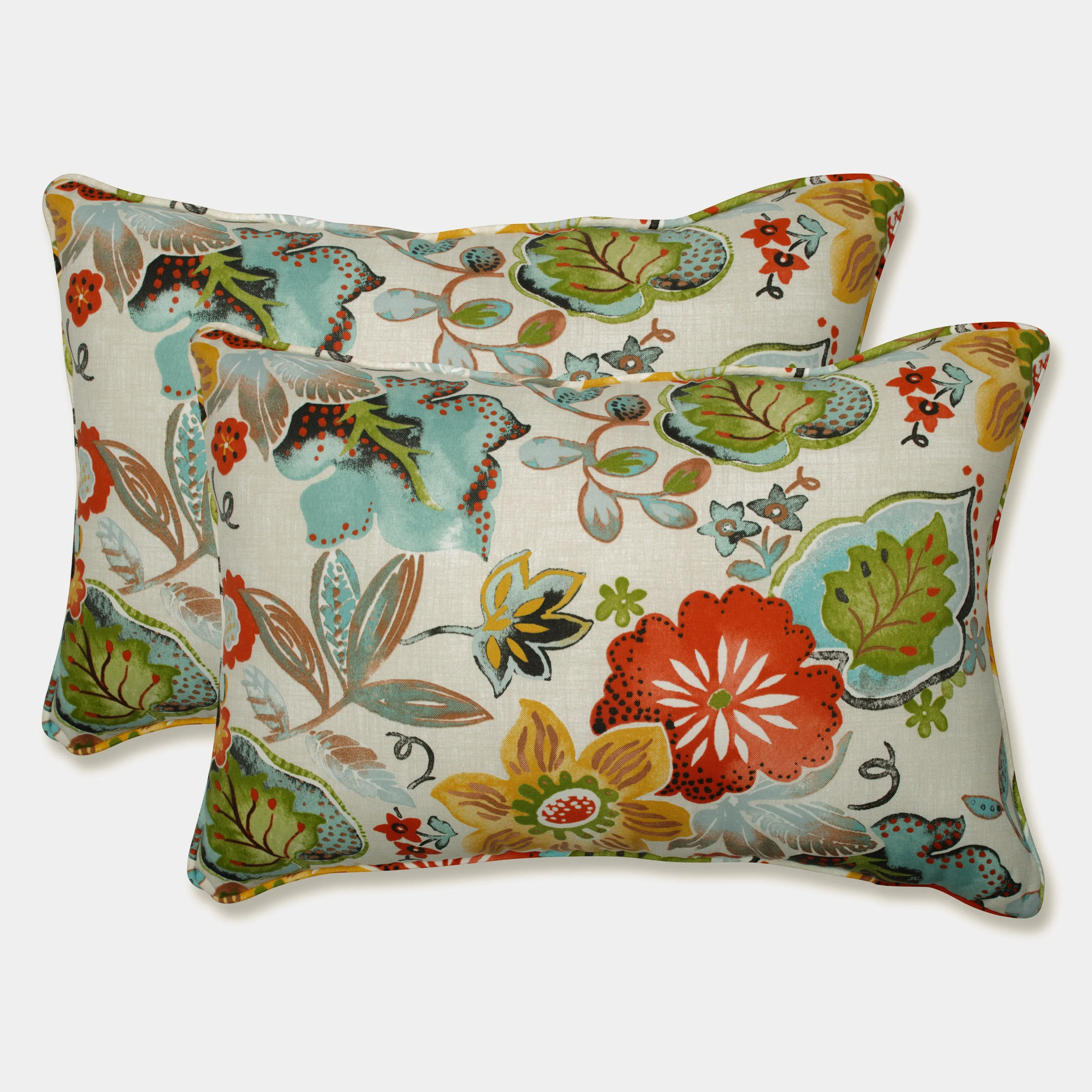 Outdoor/Indoor Alatriste Ivory Over-sized Rectangular Throw Pillow (Set of 2)