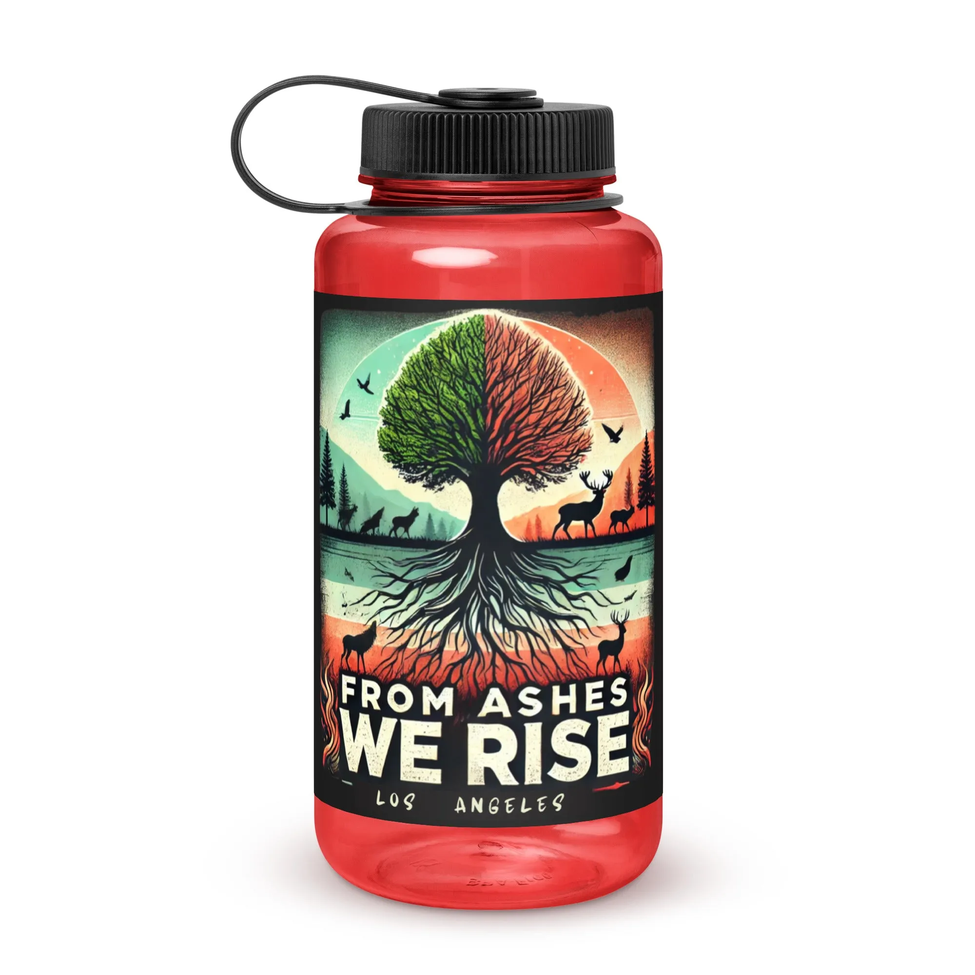 Wide mouth plastic water bottle