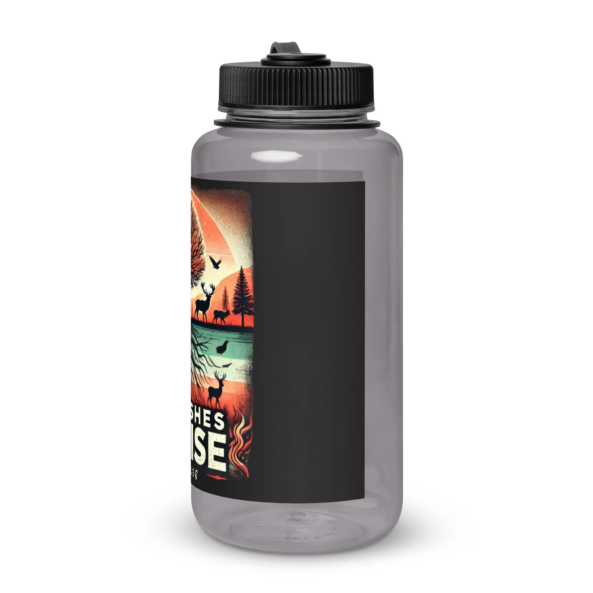 Wide mouth plastic water bottle