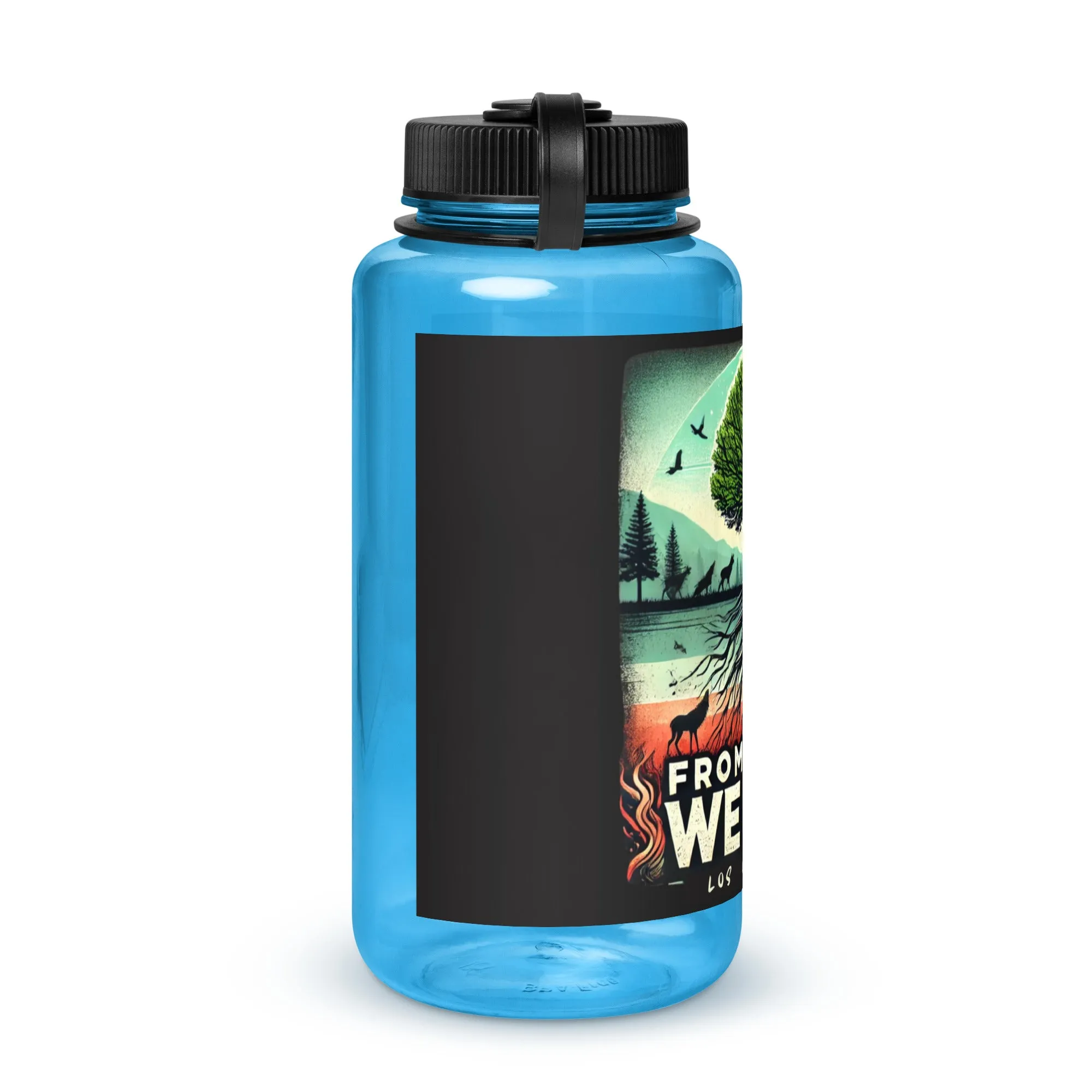 Wide mouth plastic water bottle