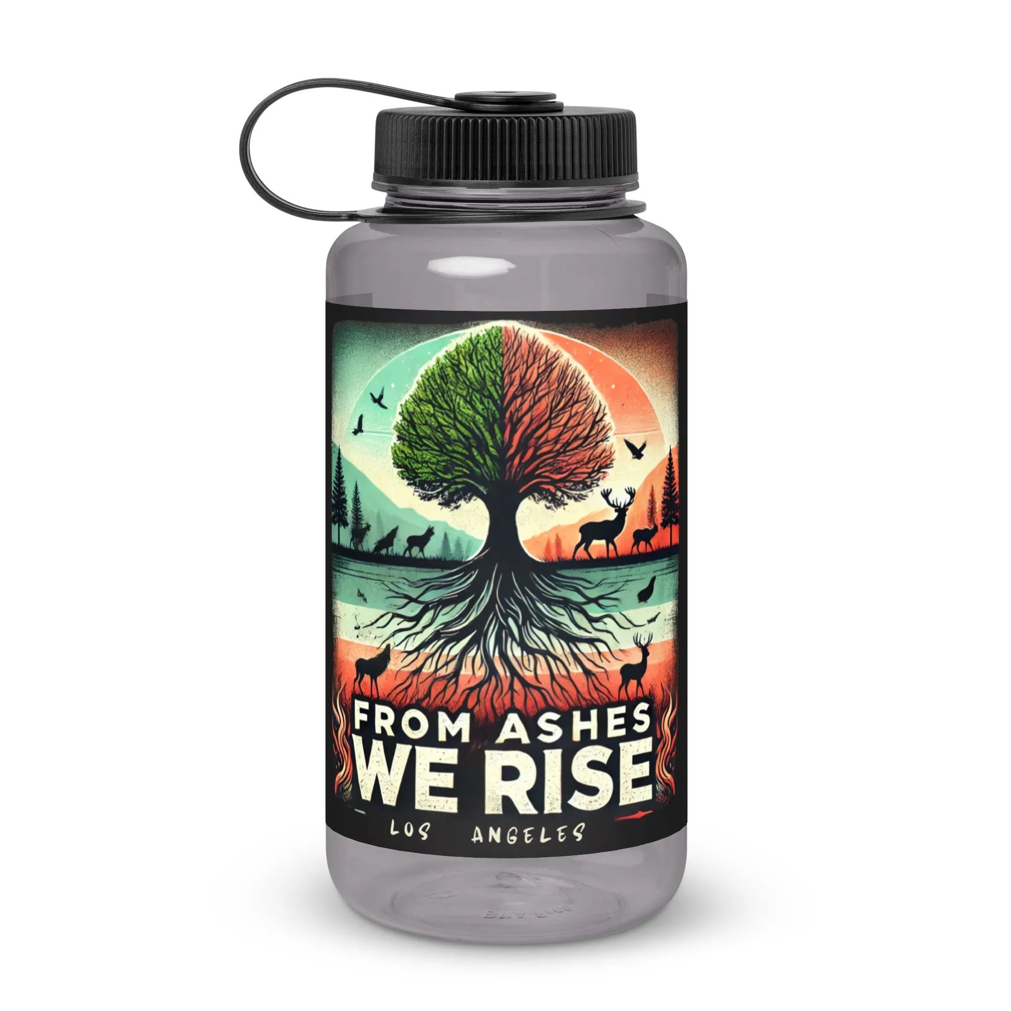 Wide mouth plastic water bottle