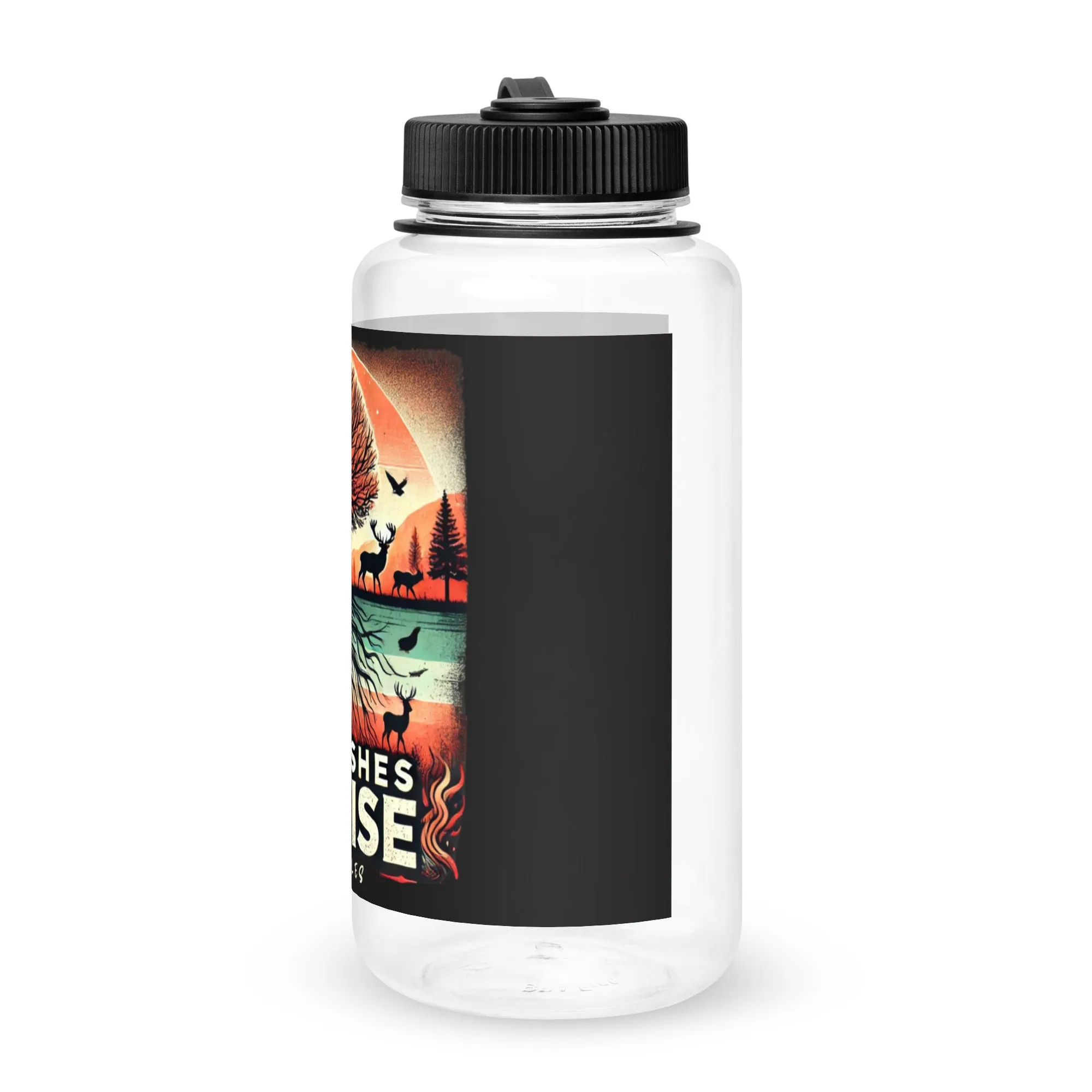 Wide mouth plastic water bottle