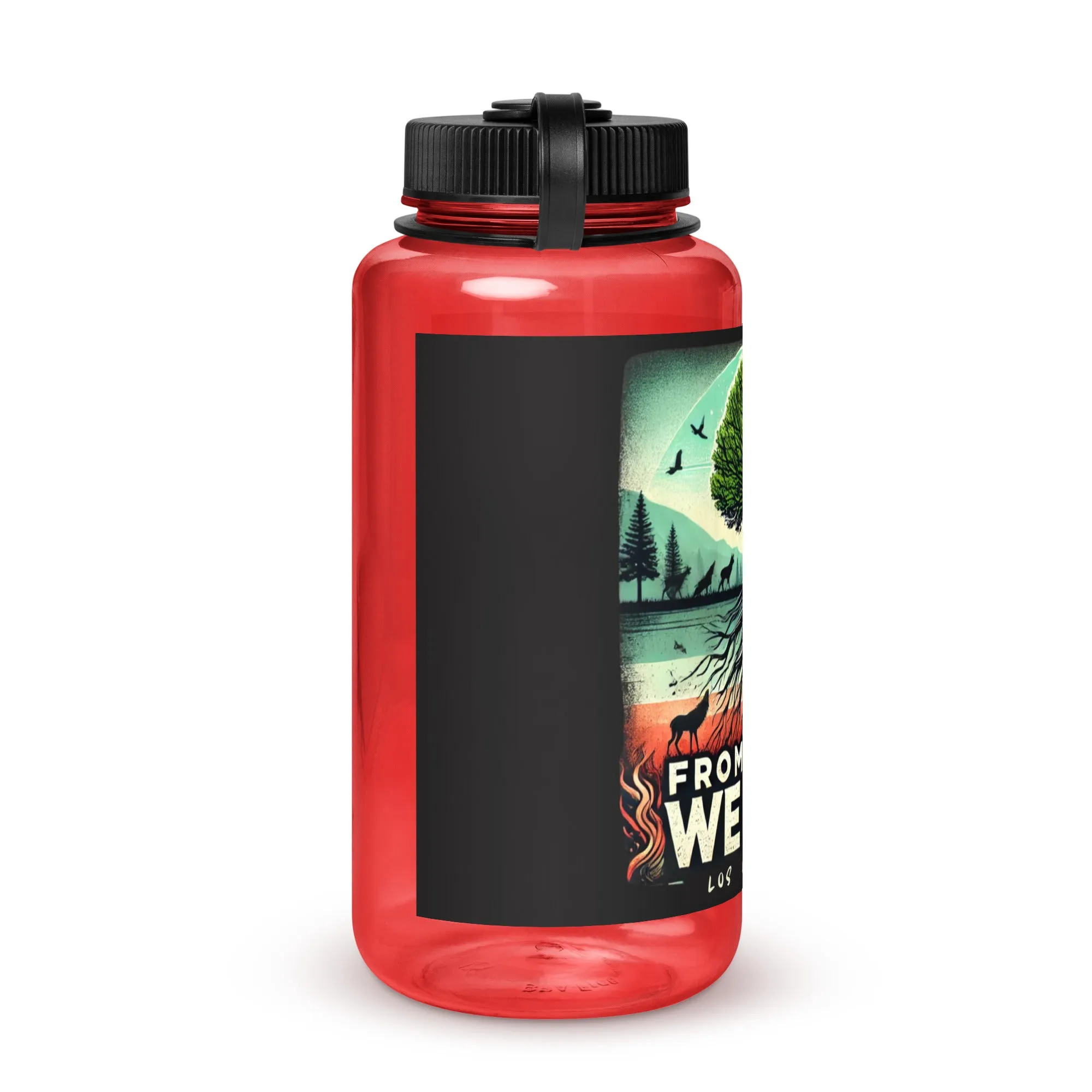 Wide mouth plastic water bottle