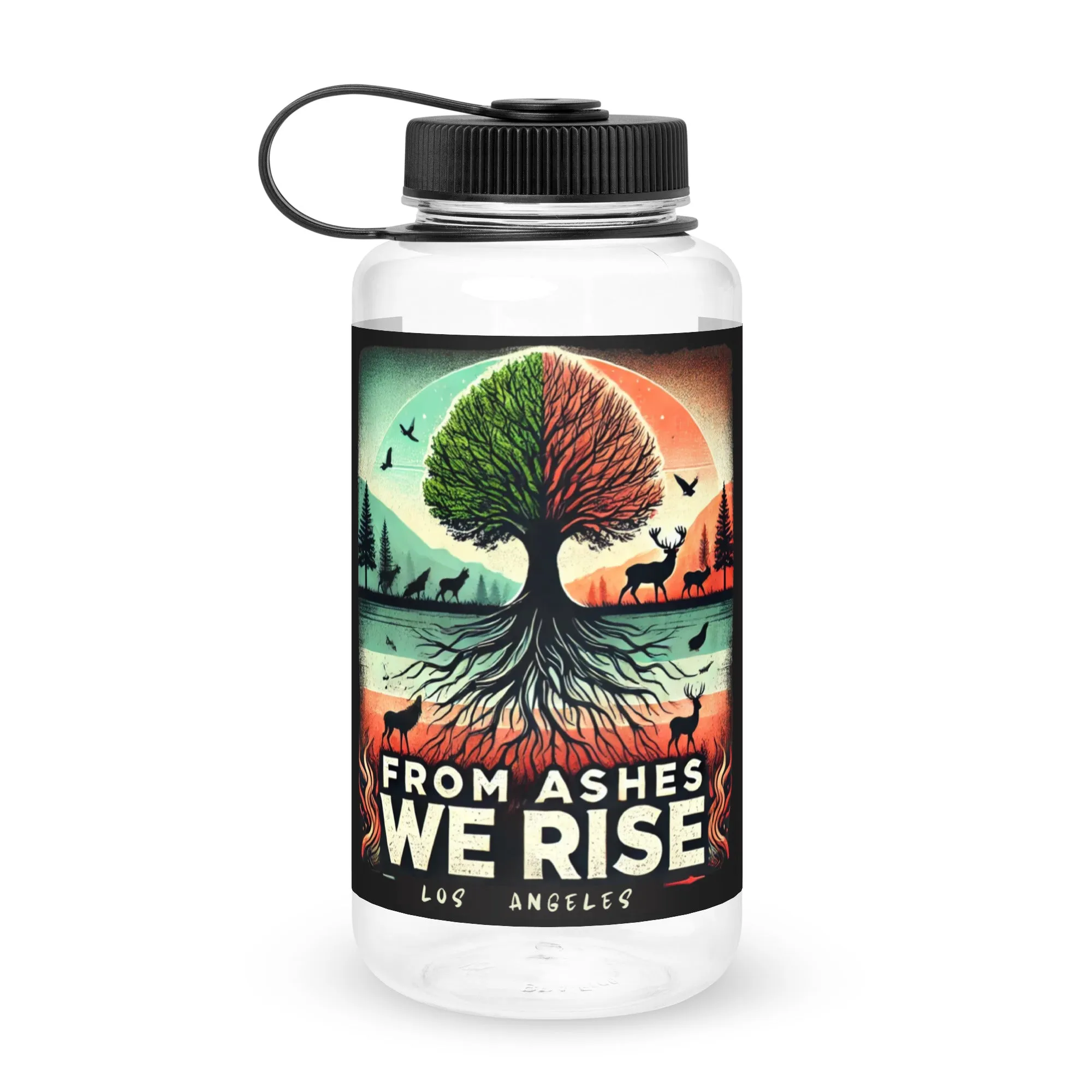 Wide mouth plastic water bottle
