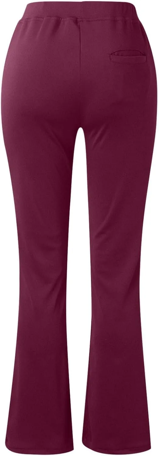 Work Pants for Women 2025 High Waist Stretch Soft Comfy Athletic Workout Yoga Dressy Pants Casual Business Trousers